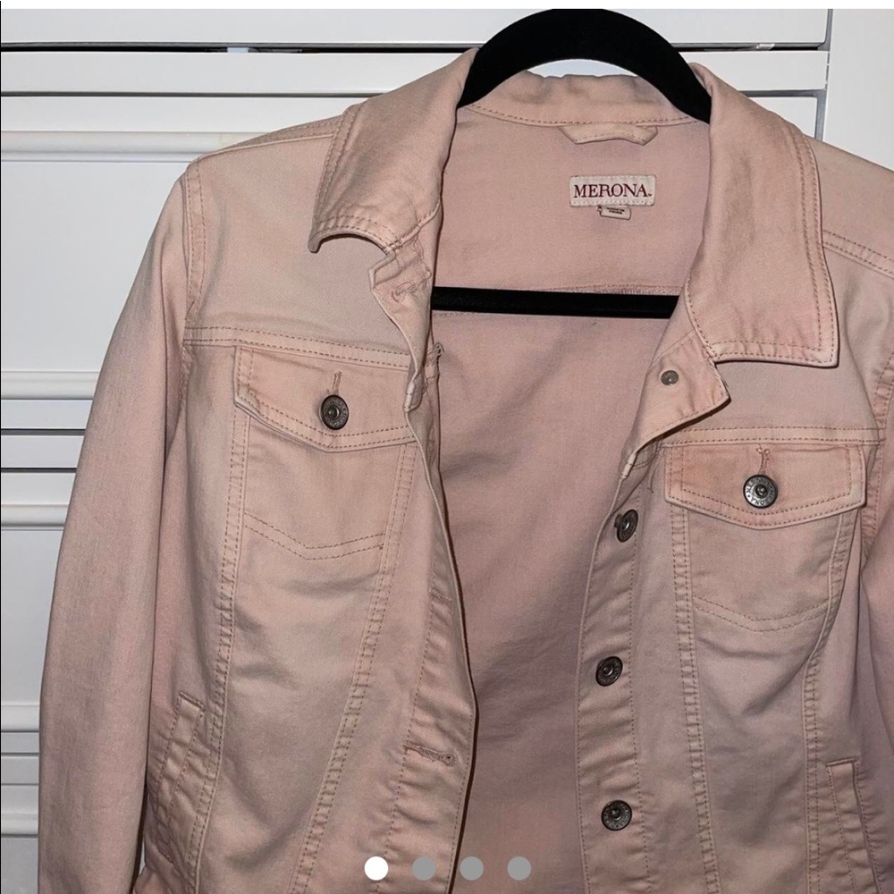 Pink denim jacket
